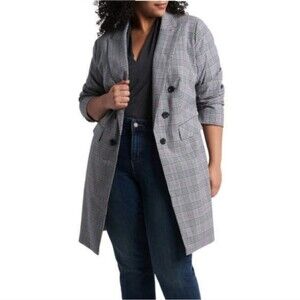 1. State Ruched Long Sleeve Longline Blazer Preppy Classic Open Front Size 10